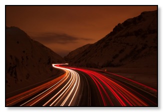DOT Sleep Test Truck Drivers Freeway Highway at dusk